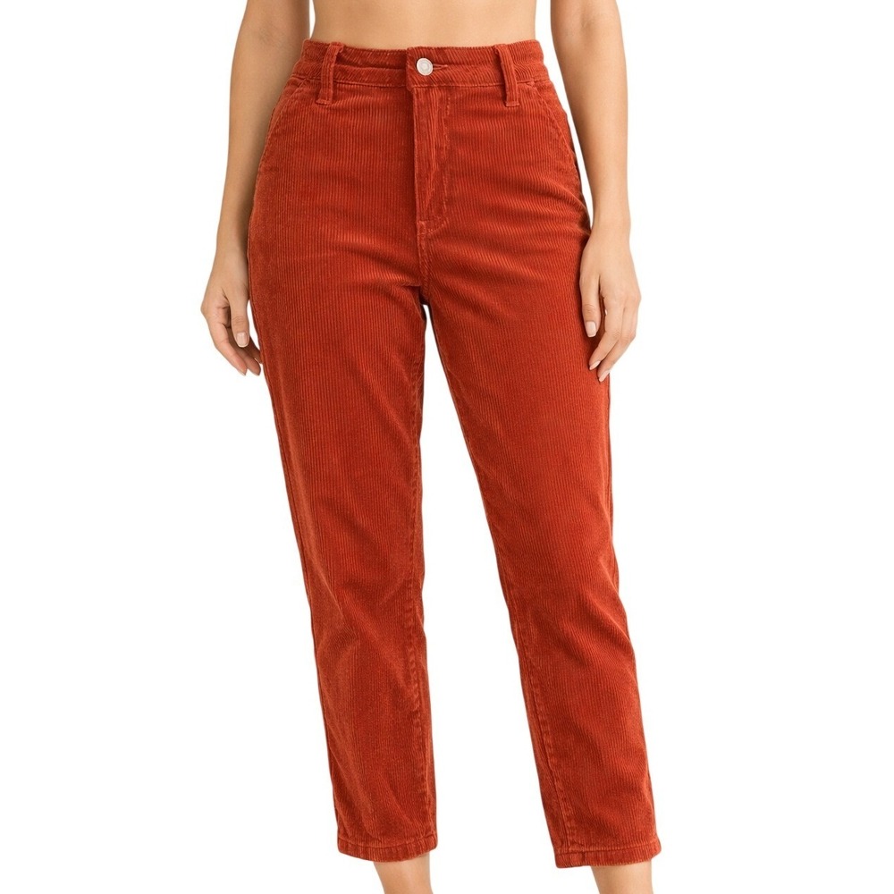 Judy Blue Rust Orange Corduroy Carpenter Slim Fit High Rise Pants Size 26